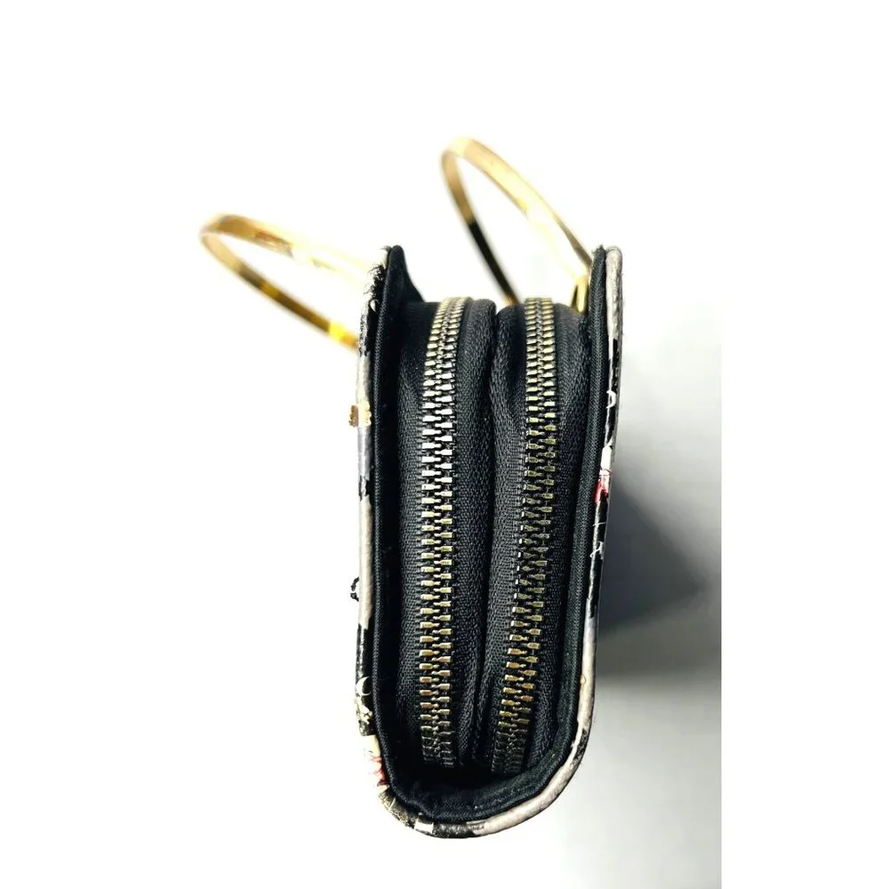 Beverly Hills Polo Club Womens Wallet Clutch With Gold Plated Handle & Plaid Des - Picture 8 of 8